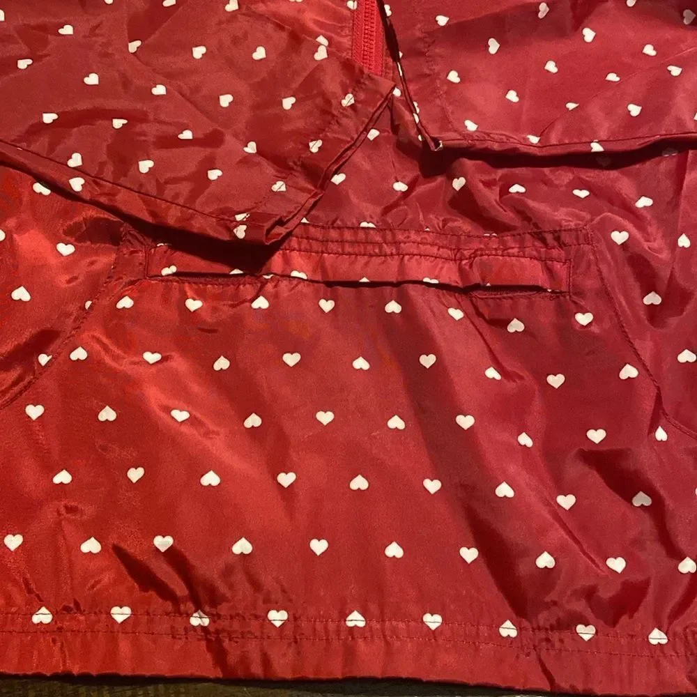 Girls Gymboree Bon Voyage Heart Wind Breaker with front pocket 4T